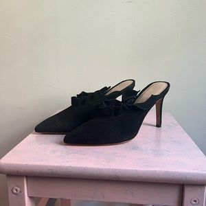Loeffler Randall black suede heels
